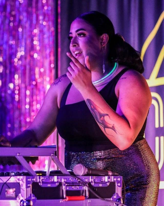 DJ Margarita at the decks.